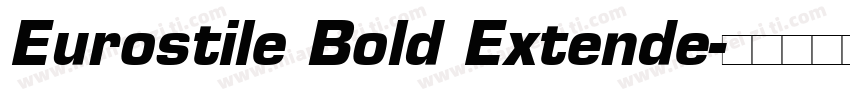 Eurostile Bold Extende字体转换